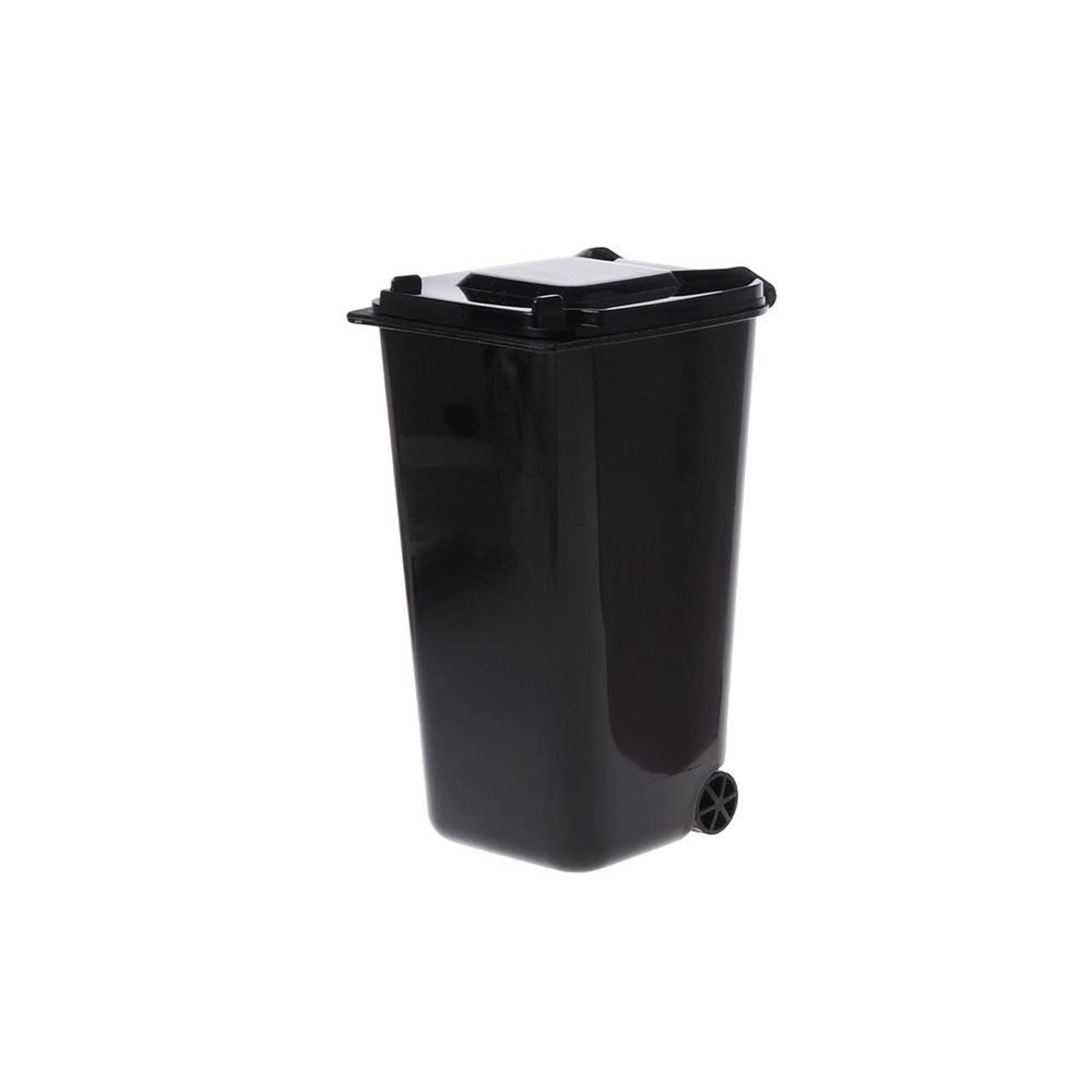 Mini Desktop Trash Can Plastic Waste Bins with Lid Household Clean Trash Desk Practical Office Supplies
