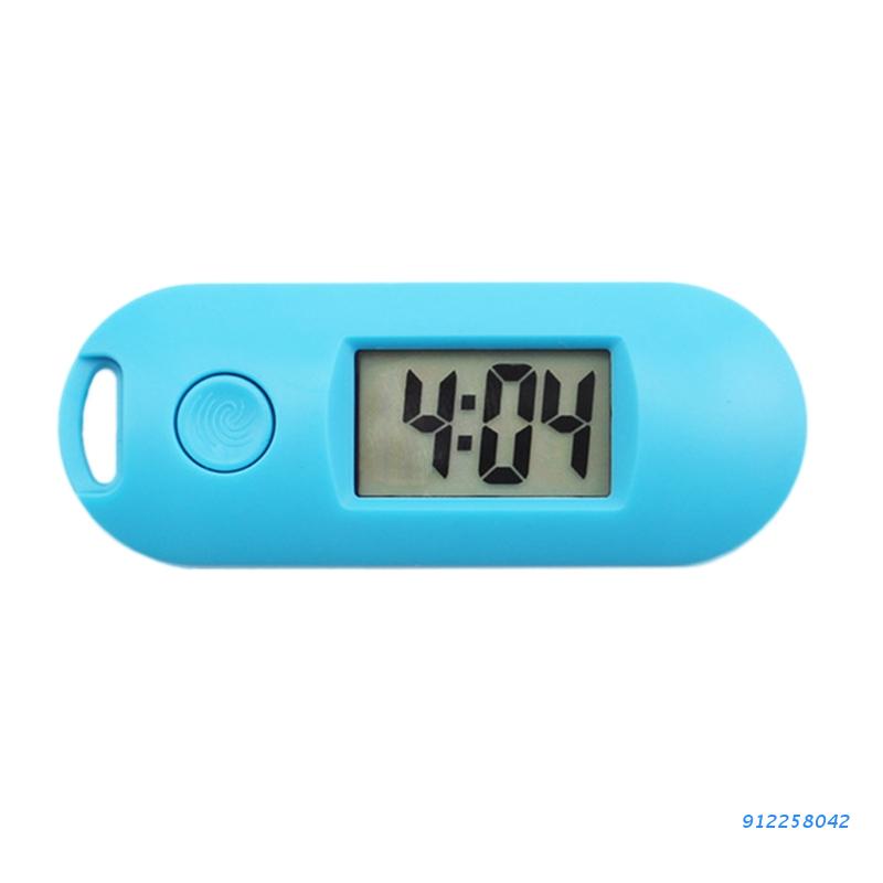 Silent Luminous Mini Portable Digital Electronic Clock Student Exam Study Library Pocket Watch Green Backlight LCD Display: Blue