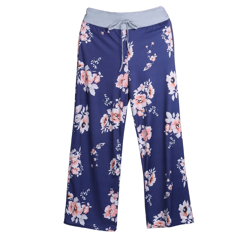 Tout pantalon d'entraînement ample pour femmes, imprimé Floral, décontracté, taille extensible, cordon de serrage, bas, grande taille