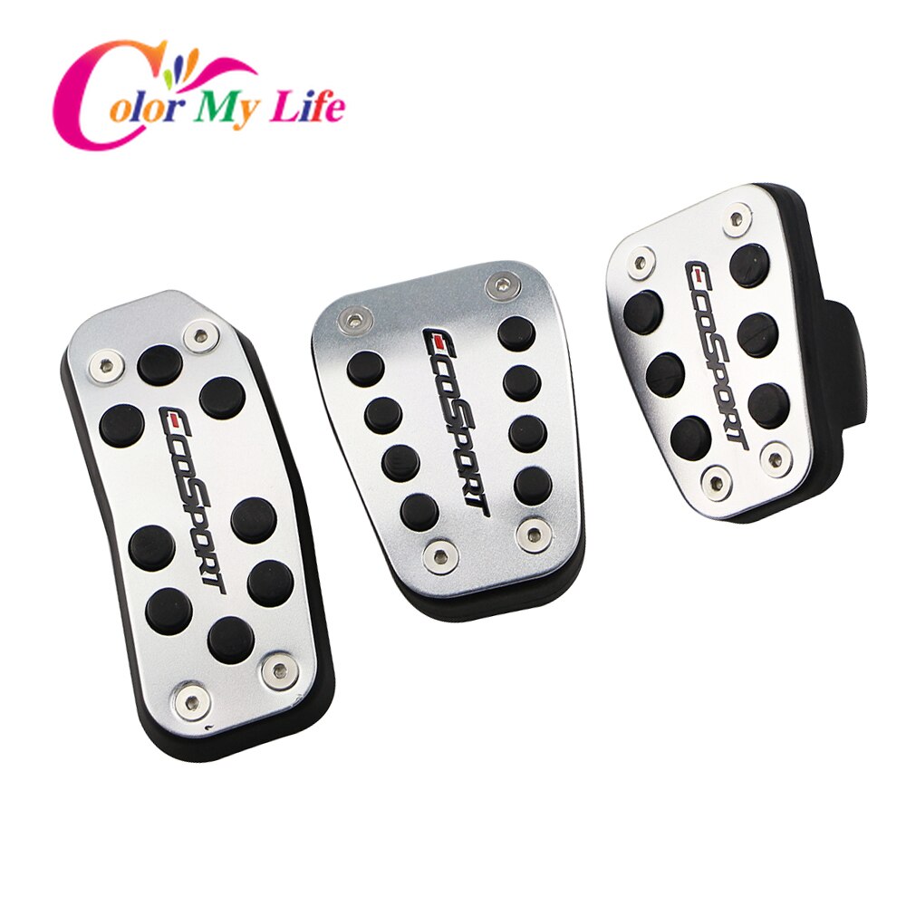 Car Accelerator Gas Brake Pedal Clutch Pedals Covers AT/MT for Ford Ecosport Accessories: MT Without Rest