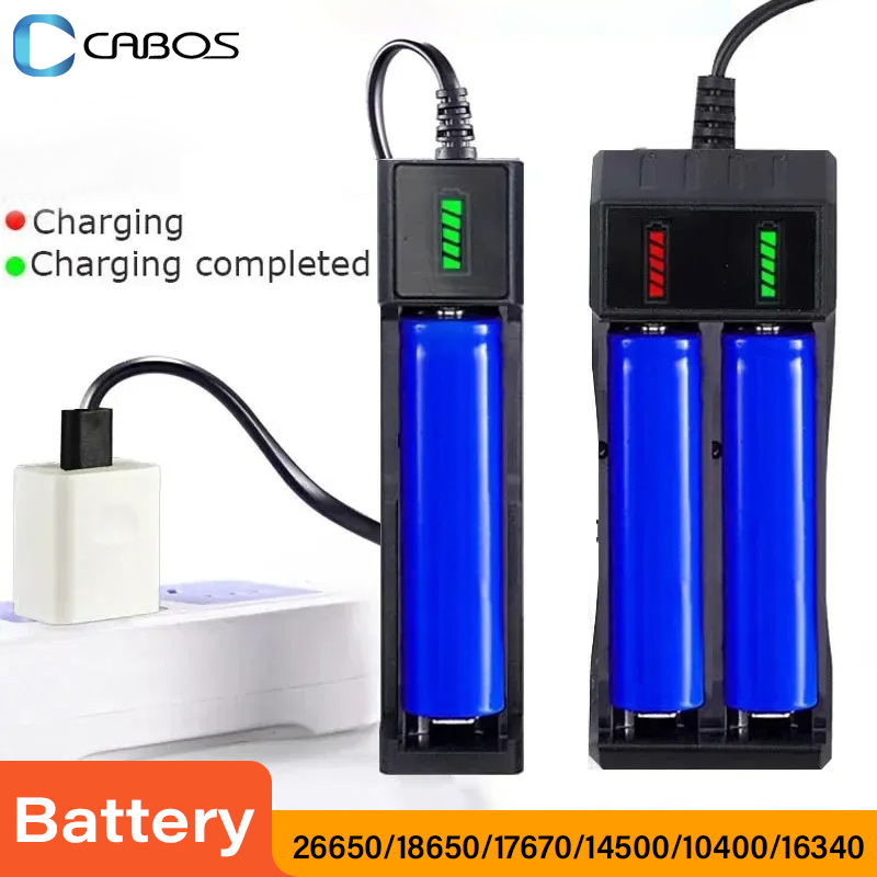 Chargeur de batterie 18650, 1/2/4 emplacements, double chargeur de batterie au Lithium Rechargeable 18650, Compatible avec plusieurs Batteries