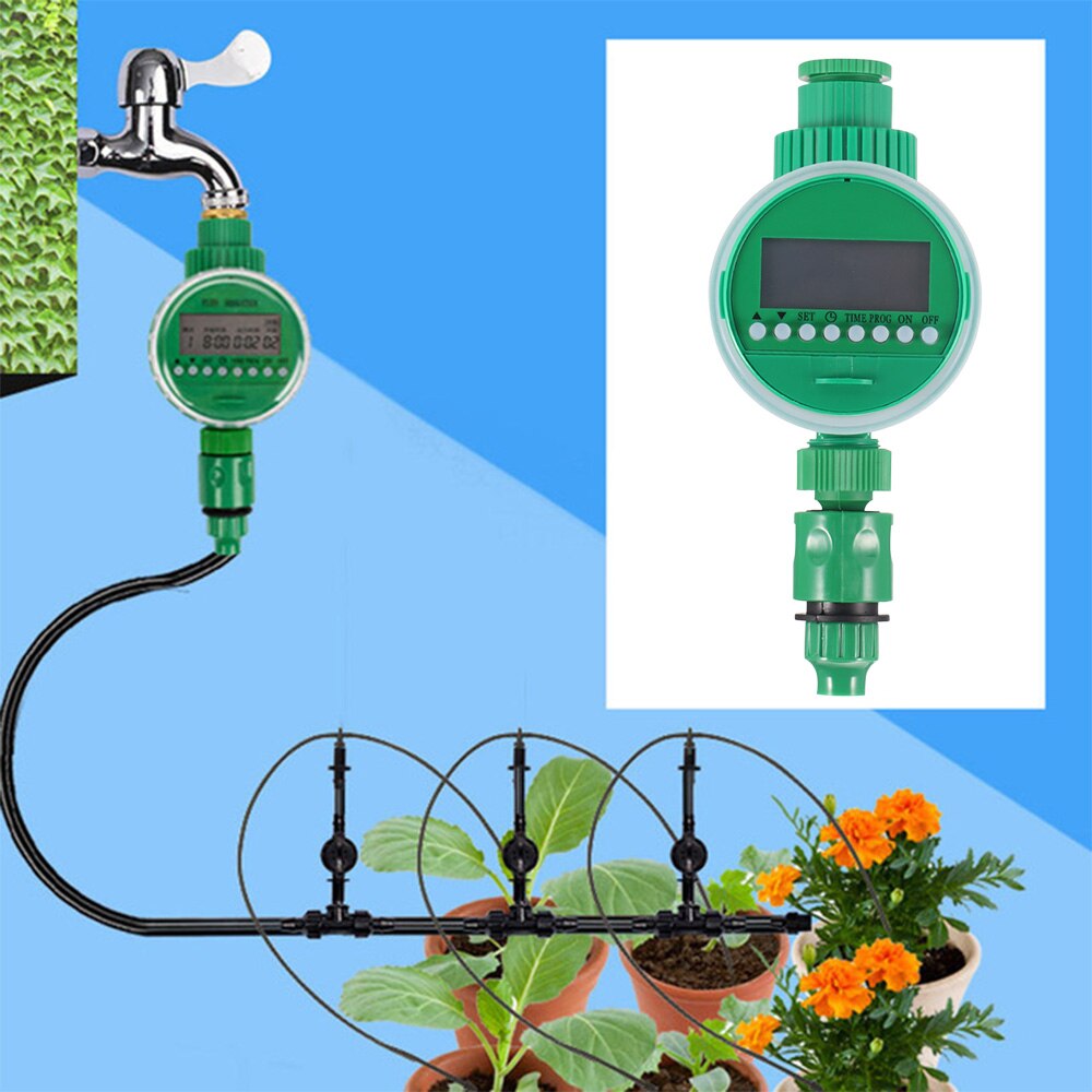 Temporizador de riego de jardín electrónico, pantalla Lcd, controlador de riego automático para jardín, dispositivo de Control de riego inteligente