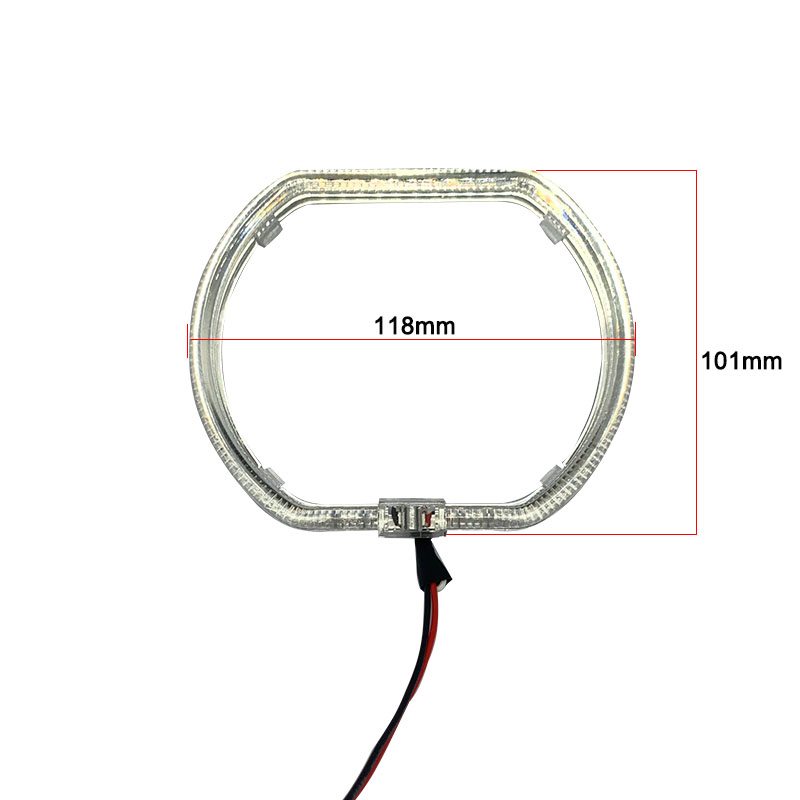 120mm quadratische LED Führung Engel Auge mit Acryl abdeckung drl Halo Ring Kit Licht super helle Scheinwerfer Engel Auge Nachrüstung DC 12-24V