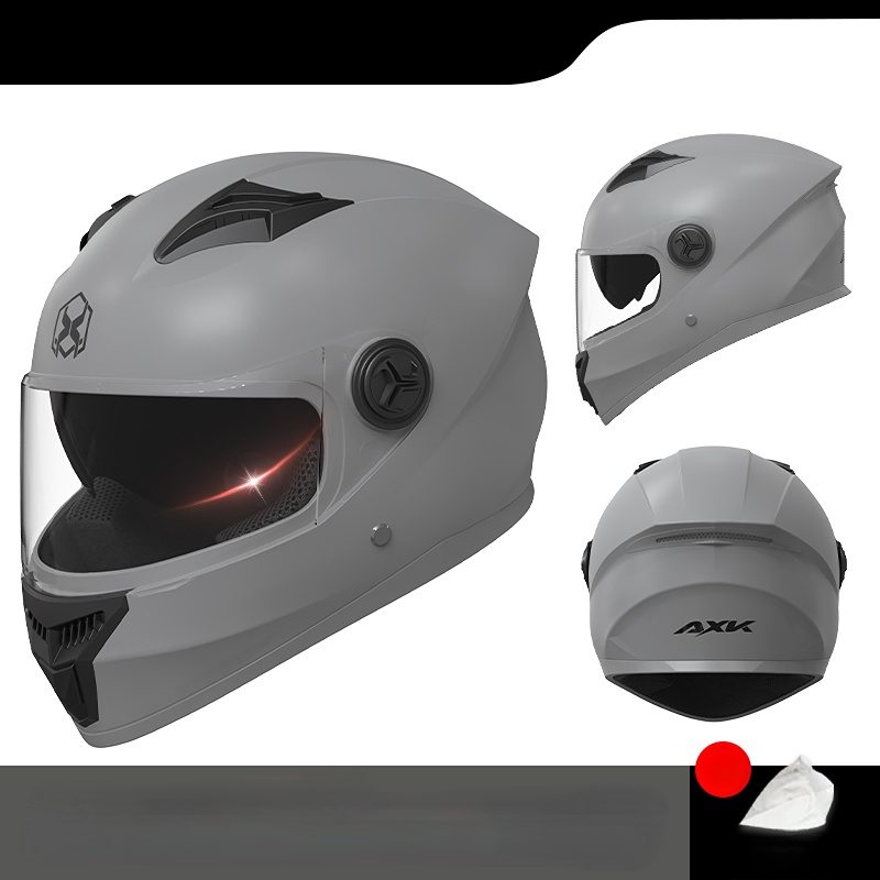 Dubbelvizier Motorhelm Racehelmen Veiligheid Unisex Motorfiets Sporthelm Full Face Winter Warm Met: Beige