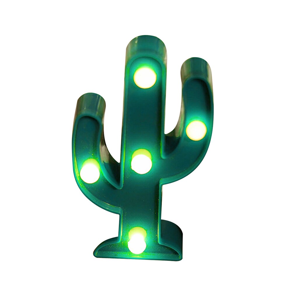 3D dessin animé ananas flamant rose Cactus forme LED veilleuse lampe décor de noël: Cactus