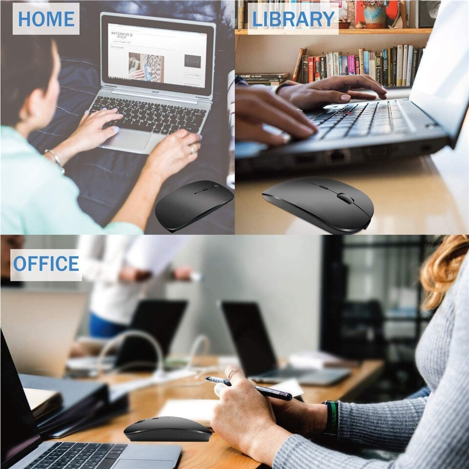 Draadloze Muis Bluetooth Muis Oplaadbare Usb Wifi Muizen Voor Pc Desktop Laptop Accessoires Stille Ergonomische Muis Inalámbrico