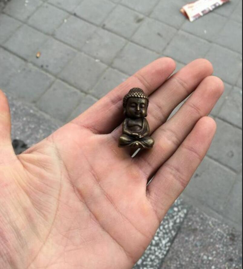 Copper Statue Pure copper collection handmade cute baby Buddha statue