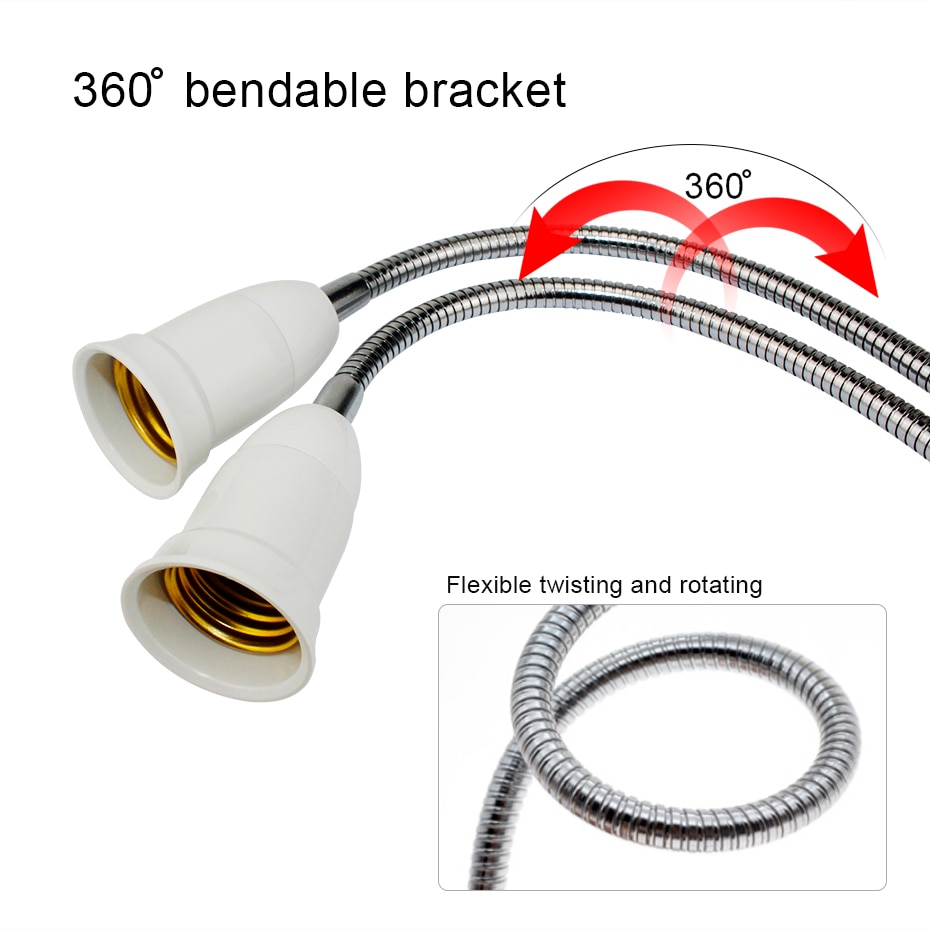 360 graden flexibele lamphouderclip met aan-uitschakelaar eu/us-stekker voor  e27 led kweeklampen, planten, bloemen, bureaukweeklampen
