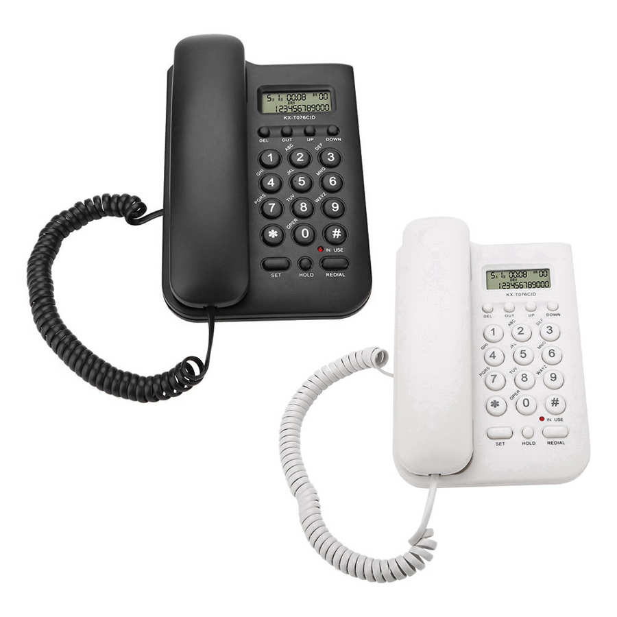 2 in 1 Wired Telephone Desktop and Wall Phone Office Landline Telephone for Smart Home Hotel FSK/DTMF dual system