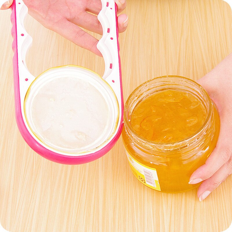 Lid Jar Opener 4 In 1 Handy Screw Cap Jar Openers Multi Purpose Can Opener Bottle Lid Grip Wrench Bottle Kitchen Gadgets