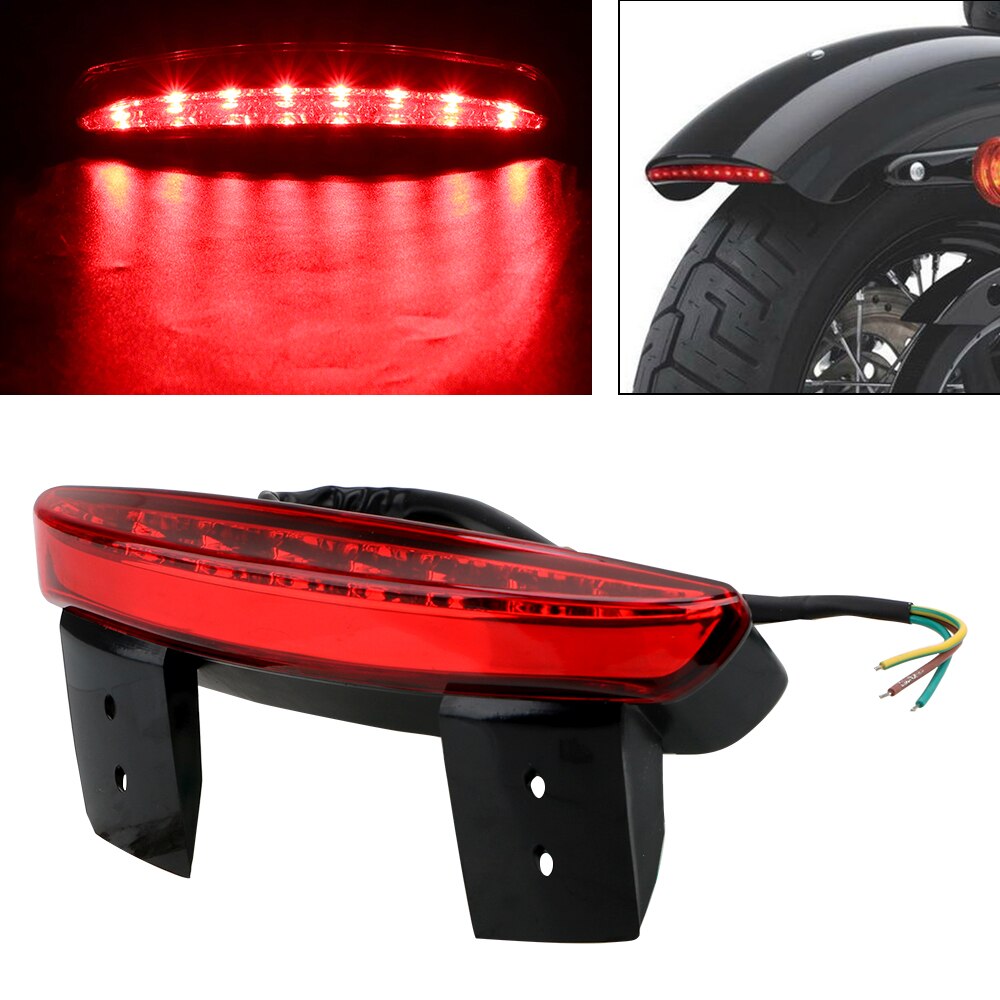 LEEPEE-Borde de guardabarros, luces LED rojas de moto, luz de freno trasera, lámpara, accesorios de motocicleta, Cafe Racer para XL 883 1200