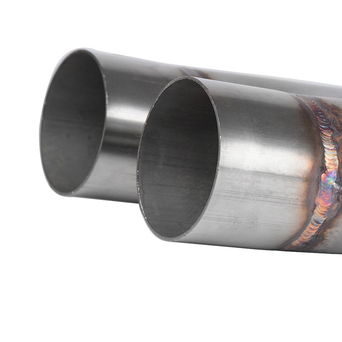 Dual 2.5" X Pipe Universal Stainless Steel Stamped Crossover Exhaust Tail Pipe