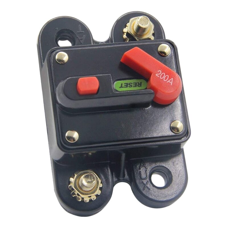 Circuit Breaker with Menual Reset Home Solar System for Car Audio and Amps Protection 12V-24V DC Reset Inverter: Ivory