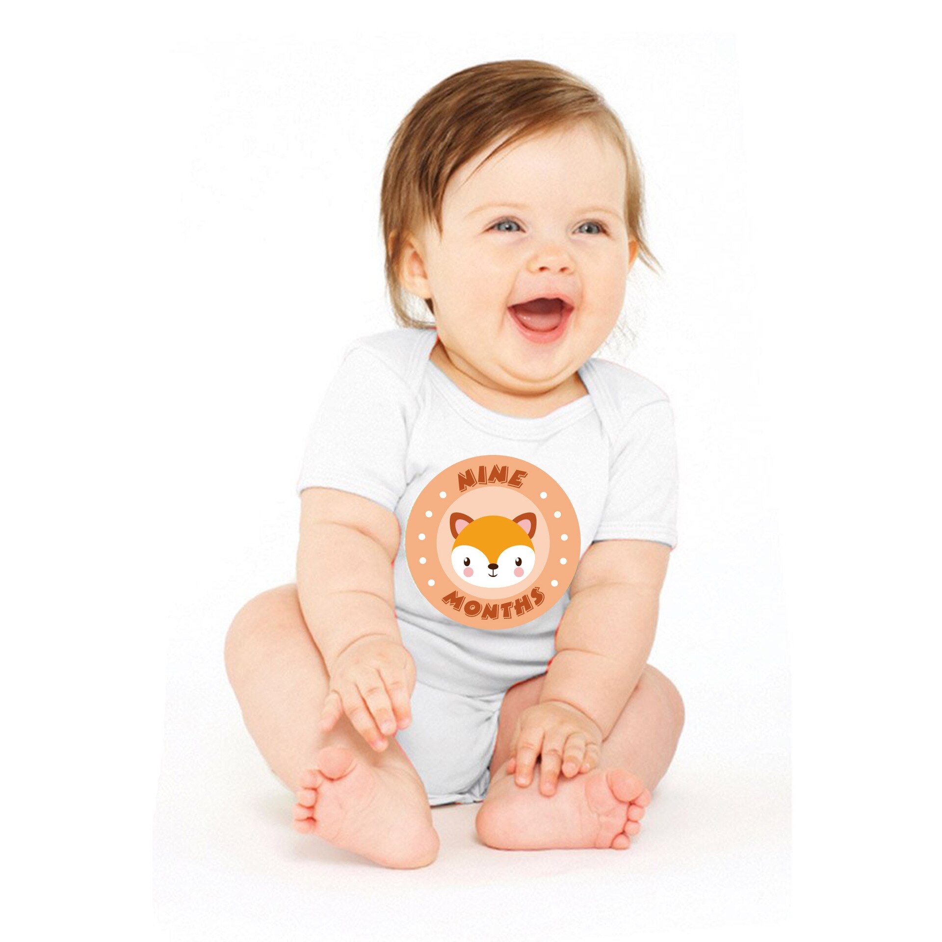 12 pçs mês do bebê adesivo animal primeiro ano mensal marco foto compartilhamento bebê barriga adesivos 1-12 meses bebê crescimento álbum