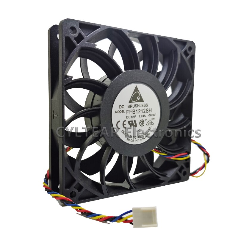 original FFB1212SH 12025 12V 1.24A 12CM violent high speed air volume fan