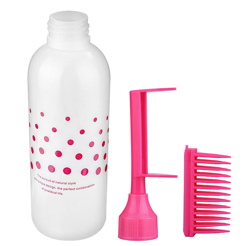 Nachfüllbare haarfarbenflasche, friseurbedarf, Styling-werkzeuge, kopfhautöl-applikatorflasche, kamm, Shampoo-flasche