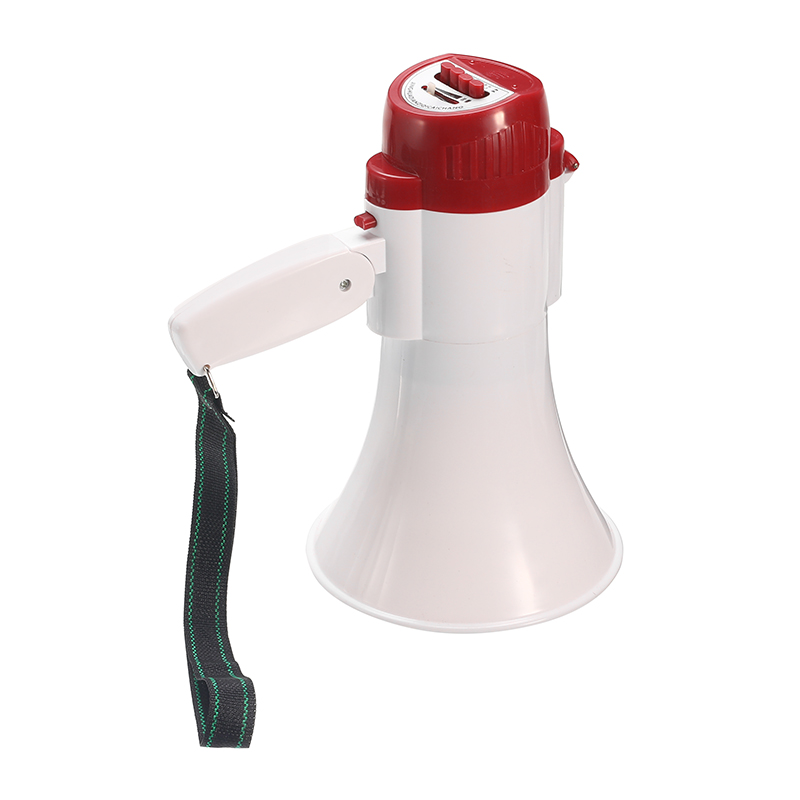 YS-8S Draagbare Hand Luidspreker Megafoon Strap Grip Luidspreker Opname Spelen Hoorn Tour Gids Luidsprekers Luid Volume Met Sirene