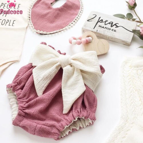 Diaper Covers with Ruffles for Baby Girl Cotton Bloomers Toddler Shorts PP Pants Nappy Diaper Covers