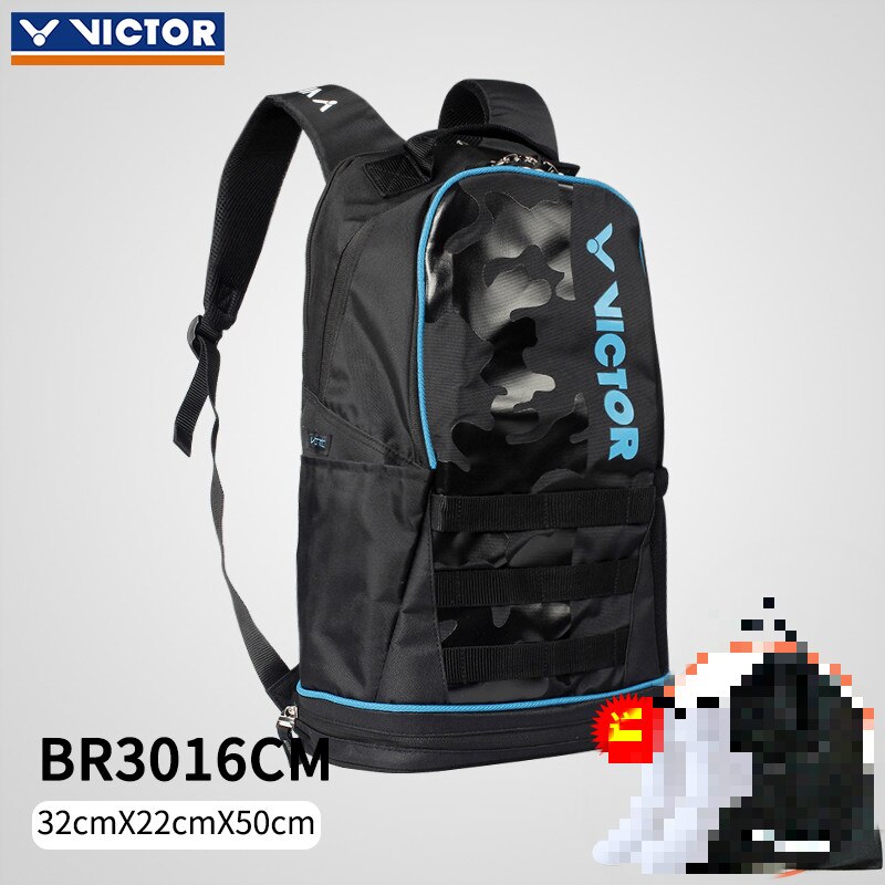 Original VICTOR Badminton racket Bag Backpack Men and Women Victor Waterproof Sports Bag BR3009 with: BR3016CM