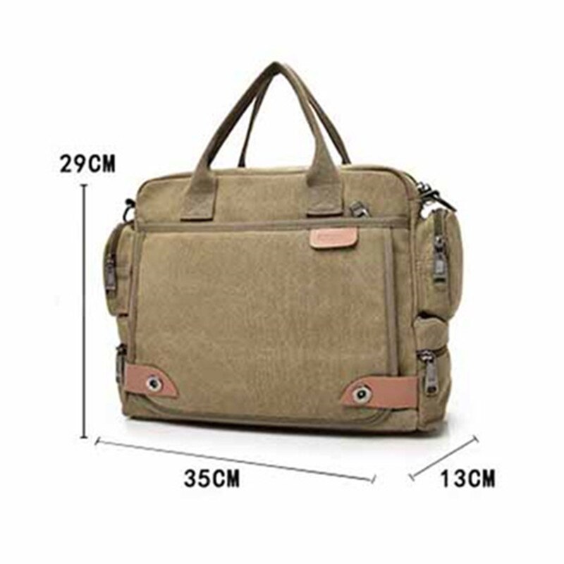 Heren canvas tas canvas aktetas reiskoffer messenger schoudertas handtas groot casual zakelijk multifunctioneel