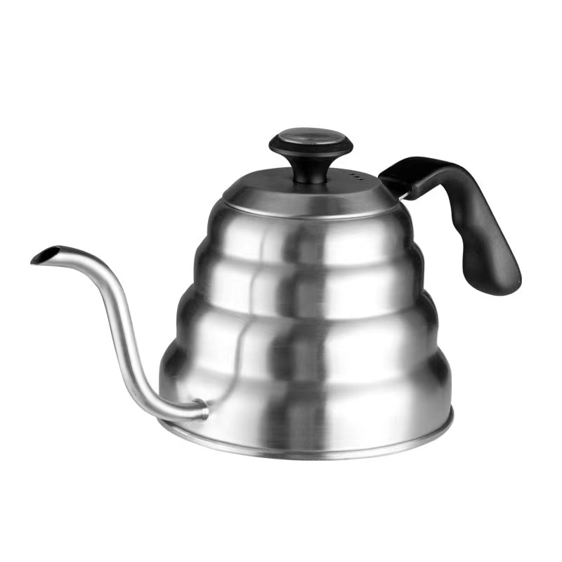 Stainless Steel pour over coffee Hand blunt pot of coffee tea gooseneck kettle with Thermometer coffee accessories barista tools: 1.2L 40.58oz / Standard Edition