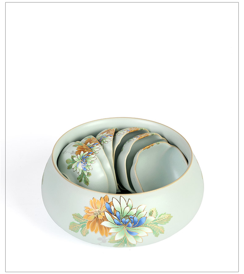 Ruyao klin vaskeskål i keramisk porcelæn til tekop