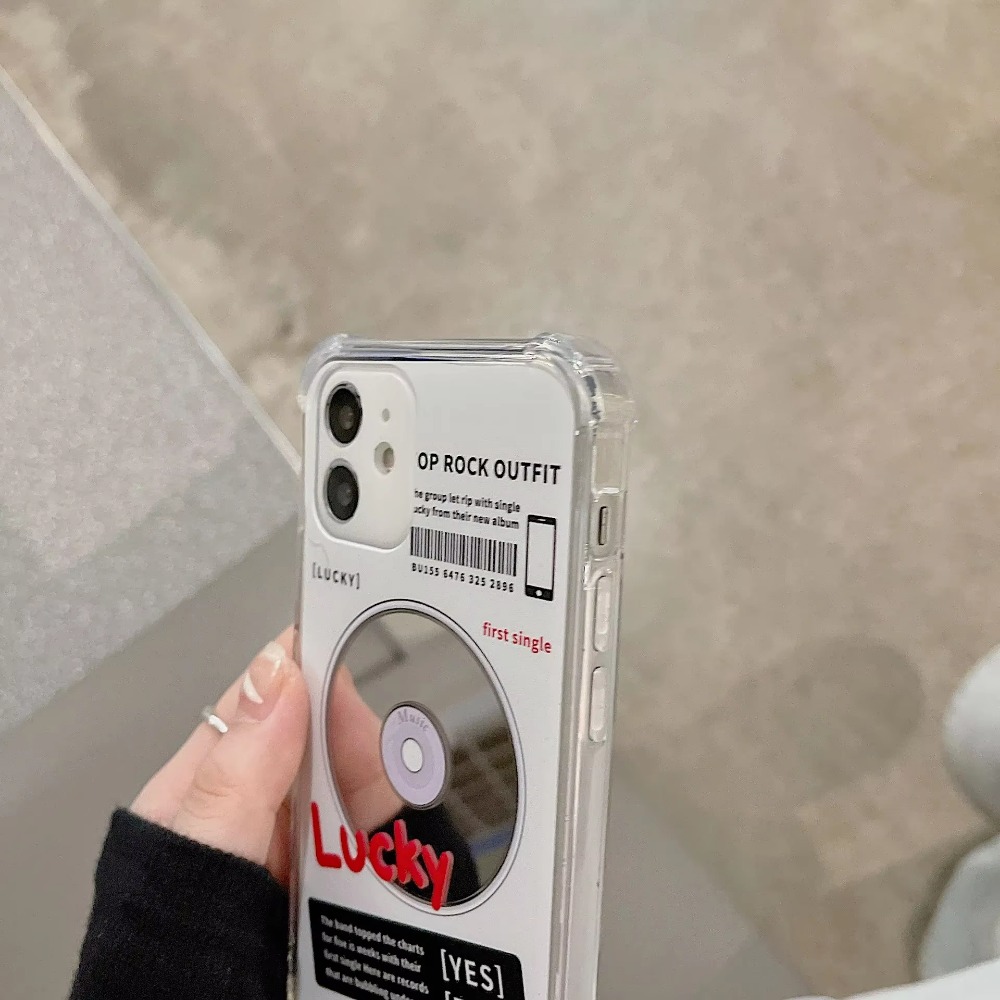 Kreative retro CD Spiegel Telefon fallen Für iPhone 13 14 15 16 Profi Max 11 12 Mini X XS XR 7 8 Plus Paar Stoßfest fallen Abdeckung