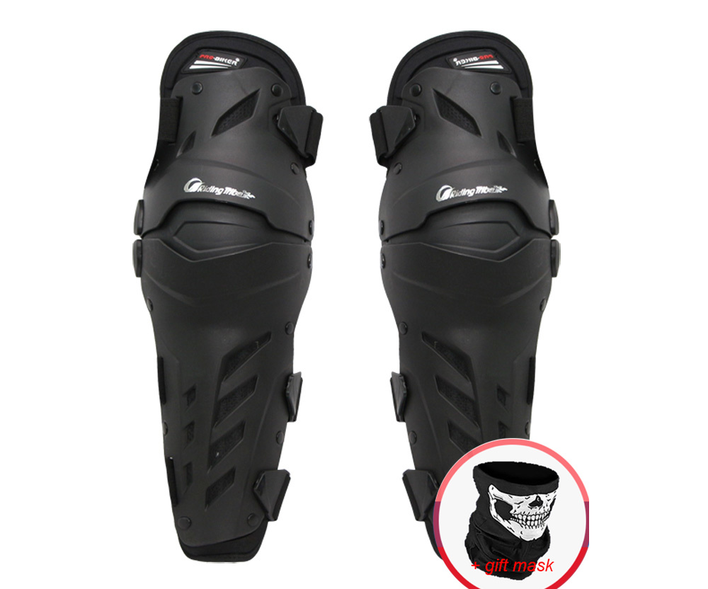 PRO-BIKER Motorcycle Knee Pad Men Protective Gear Knee Gurad Knee Protector Rodiller Equipment Gear Motocross Joelheira Moto: P22  Black