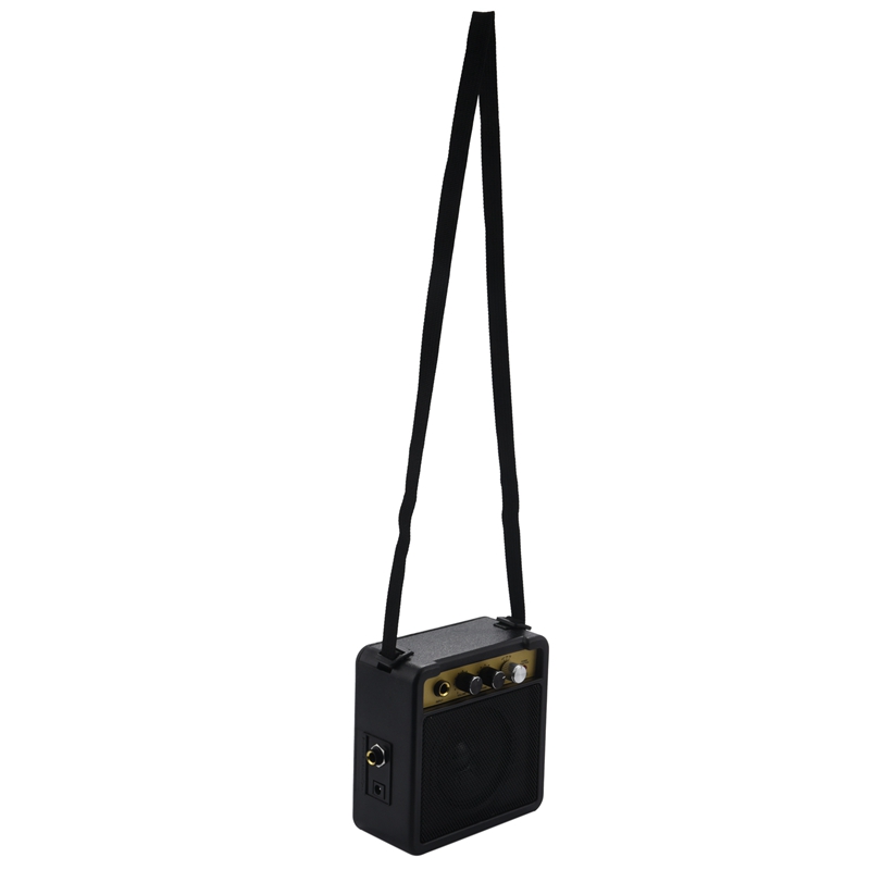 Mini Gitaarversterker Versterker Luidspreker 5W Met 6.35Mm Input 1/4 Inch Hoofdtelefoon Uitgang Ondersteunt Volume Tone aanpassing