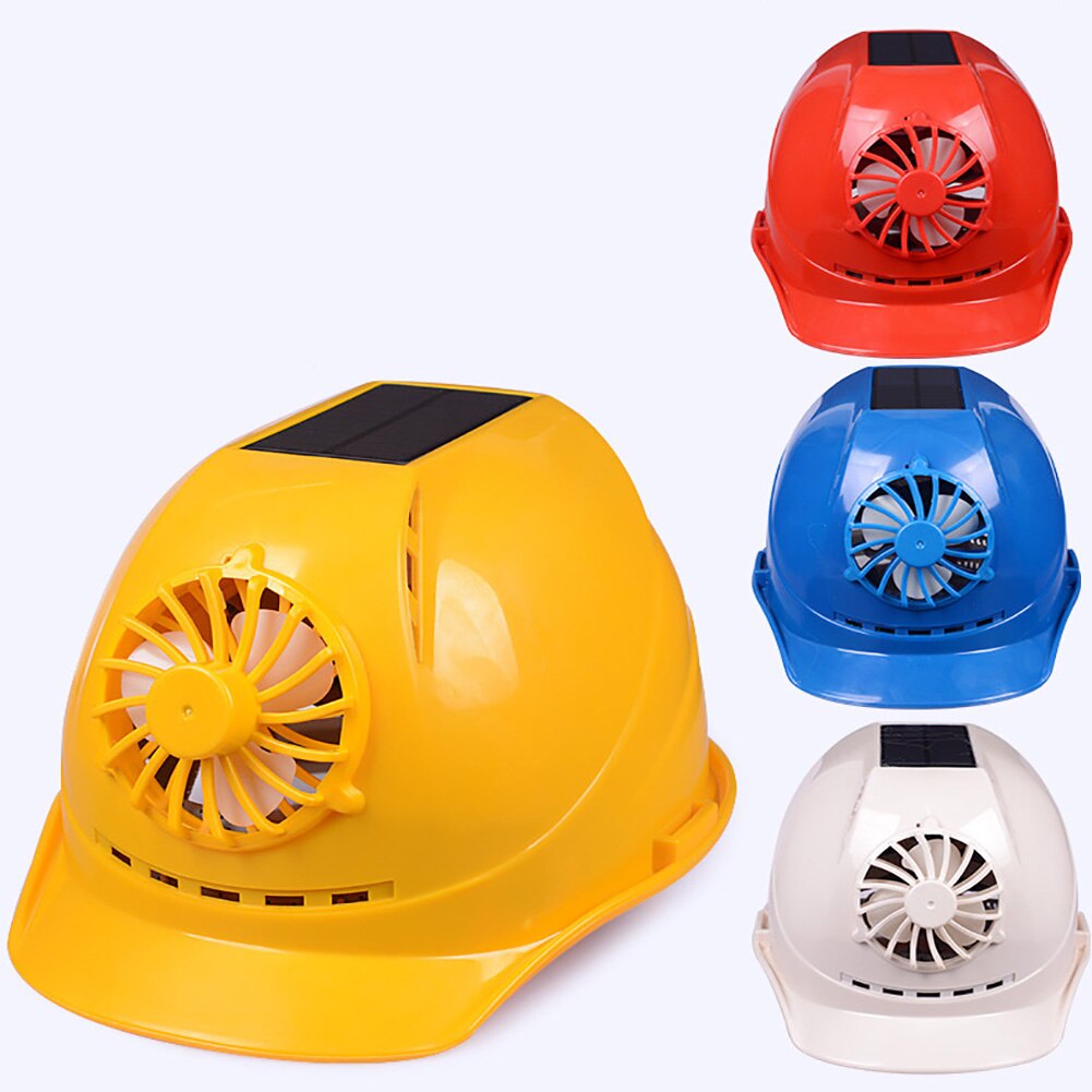 Zonnebrandcrème Helm Outdoor Veiligheid Ventileren Bouw Zonne-energie Beschermende Verstelbare Met Ventilator Hoed Werkplek Hard