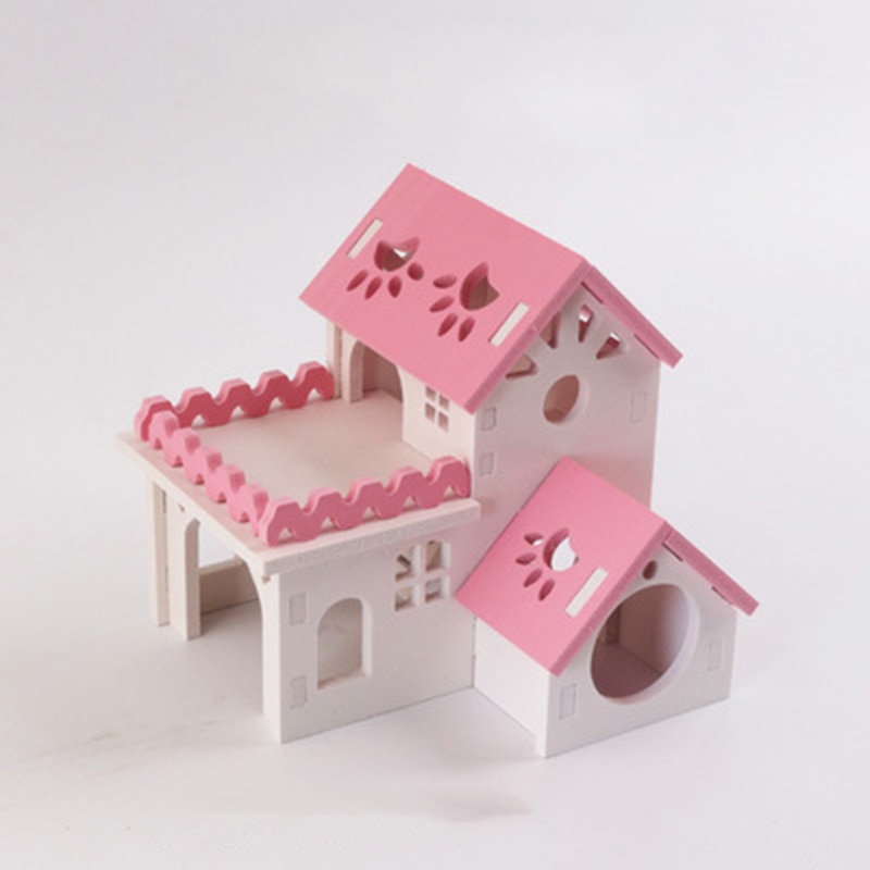 Holz Hamster Nest Schlaf Haus Home Luxus Käfig Pet DIY Hideout Hütte Spielzeug Kleine Tier Liefert Hamster Hideout