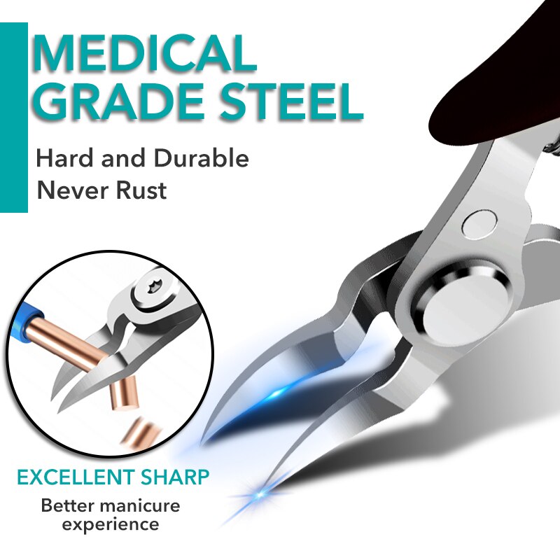 1Pcs Toe Nail Clippers Manicure Pedicure Cutters Nippers Podiatry Claw Cutter Cuticle Scissors Cut Toenails Tools