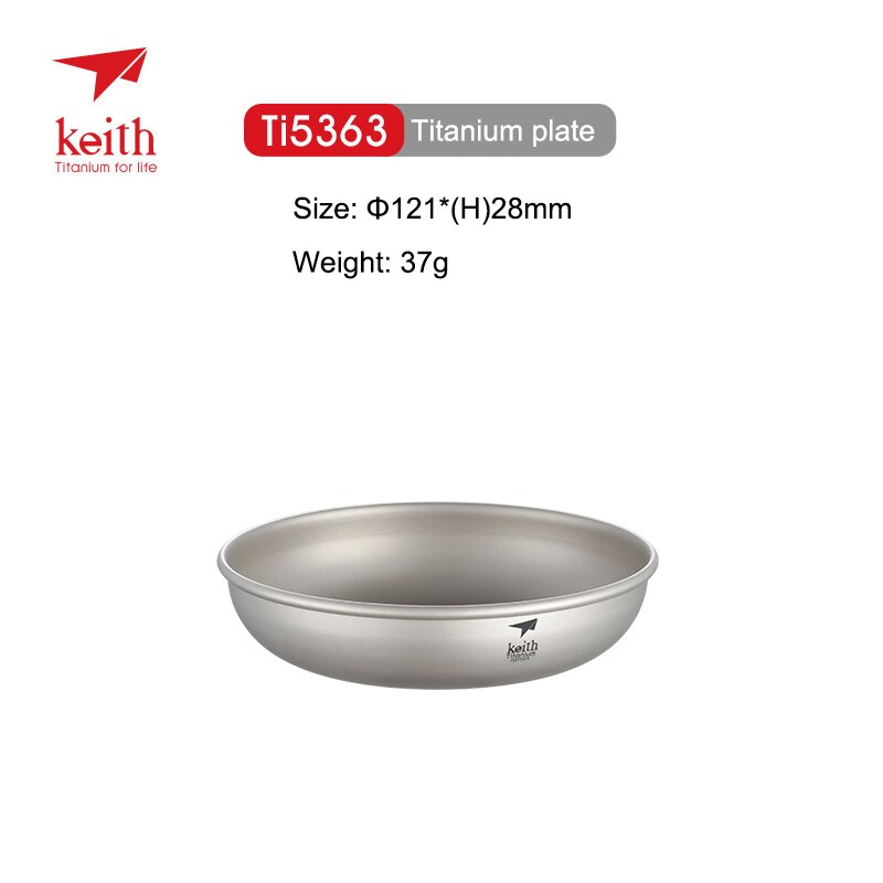 Keith ultralett titanplate utendørs campingpanne oppvask servise kokekar 30g-70g: Ti5363