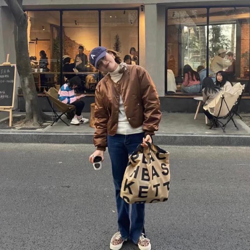 2021 nova simples e versátil carta saco de lona grande capacidade saco de compras preguiçoso bolsa moda feminina