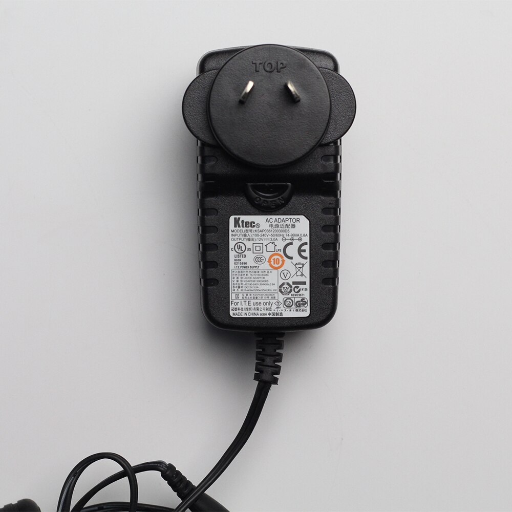 Adaptateur d'alimentation électrique Ktec AC-DC, chargeur 12V 3A