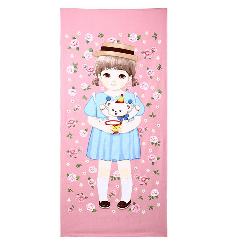 Microfiber Handdoek Voor Zwemmen Strand Gym Bad Reizen Outdoor Sport: KOREA GIRL BLUE