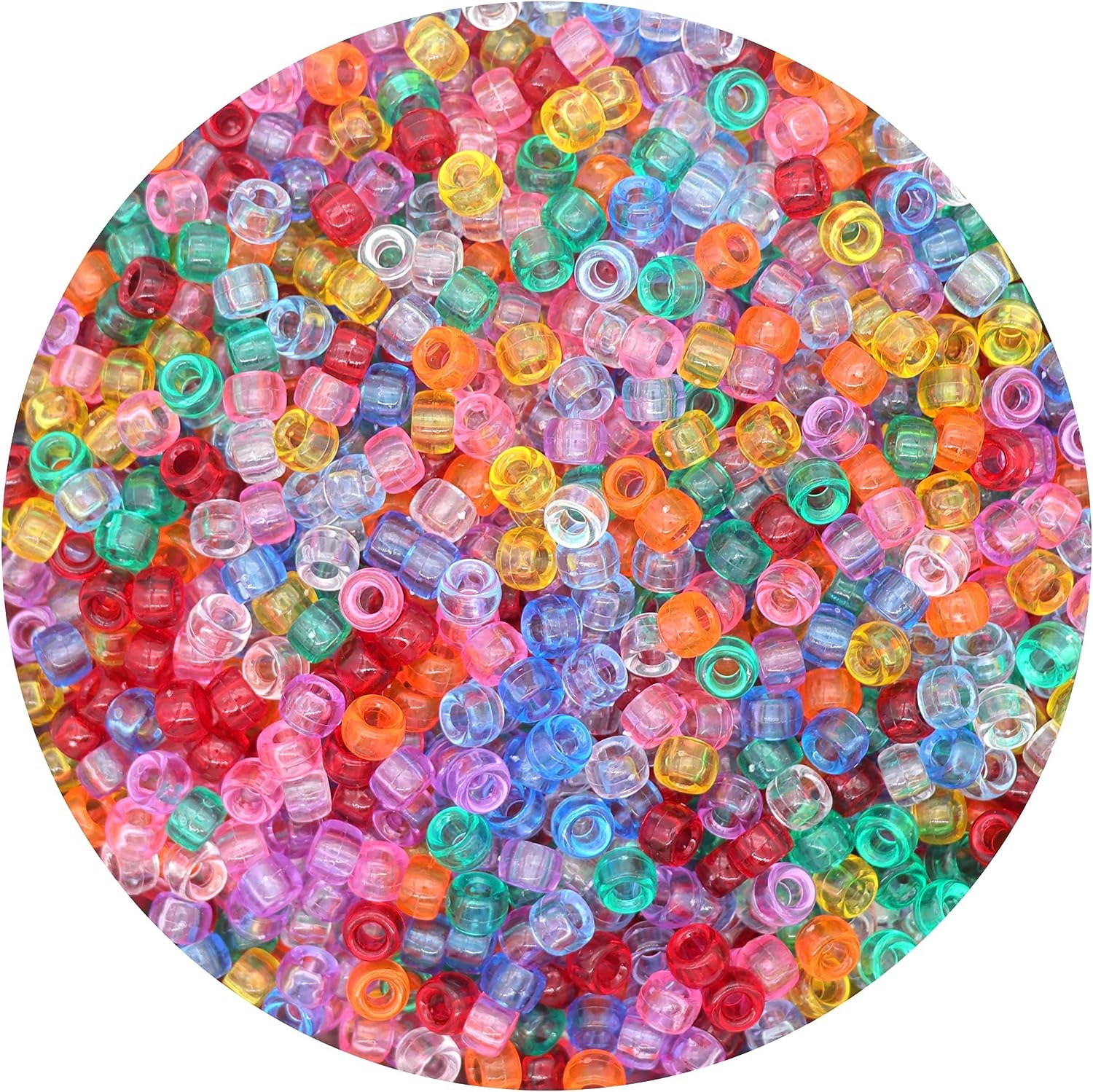 Kit de cuentas para trenzas de pelo para niños, 401 piezas, 9x6mm, con purpurina, 200 piezas, bandas de goma elásticas y 1 piezas, 200 unids/lote por bolsa: Naranja