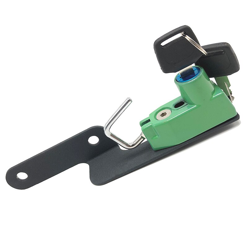 Trava lateral para capacete de motocicleta, gancho antirroubo com 2 teclas, para suzuki email gsxs1000 2015 2016 2017 2018 2019: Verde