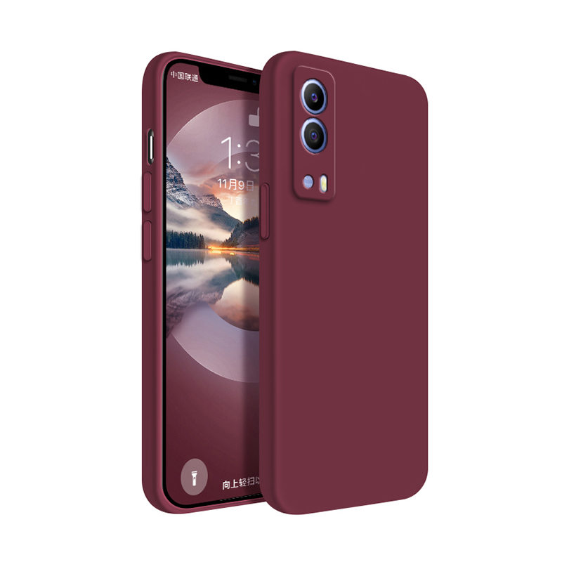 Case voor VIVO Y53S T2 Y72 Y52 Y53ST2 5G Camera Bescherming Vierkante Vloeibare Siliconen Zachte Schokbestendige Luxe cover Funda: Nylon / WHITE