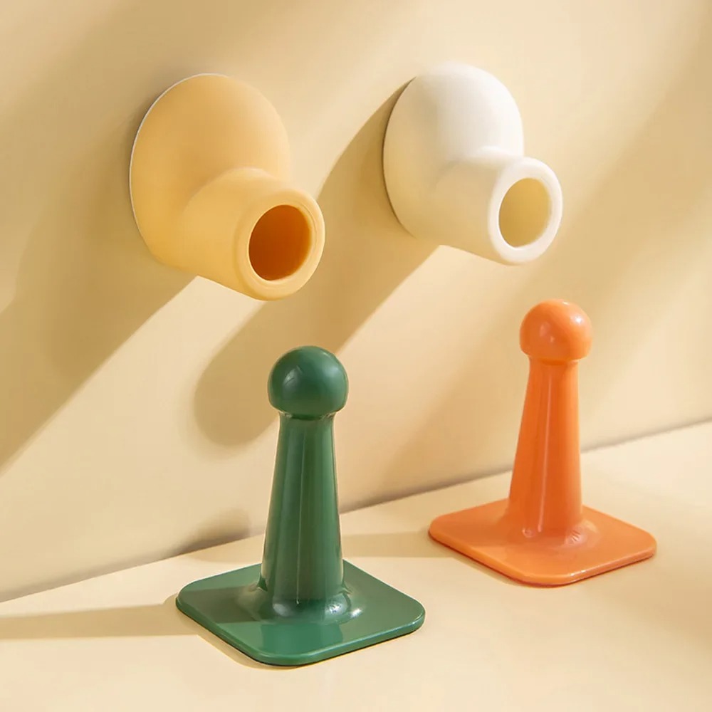 Silikon dörrstopp ljudlös icke-slagskyddande dörrhållare självhäftande hushållsdörrkollisionsanordning