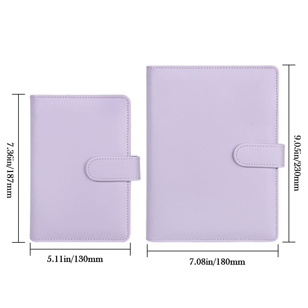 1Pc Vintage Refillable Notebook File Folder Notepad Cover PU Leather Ring Binder Artificial Loose Leaf Binder Office Supplies