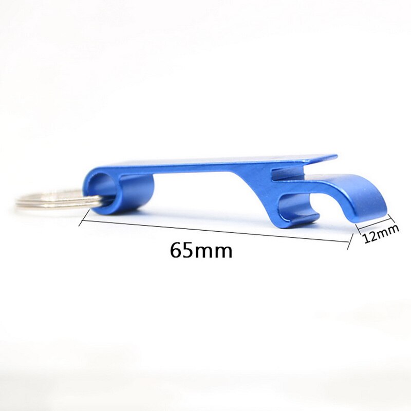 Portable 4 In 1 Bottle Opener Key Ring Chain Mini Beer Bottle Opener Aluminum Alloy Kitchen Keychain Metal Beer Bar Tool: blue