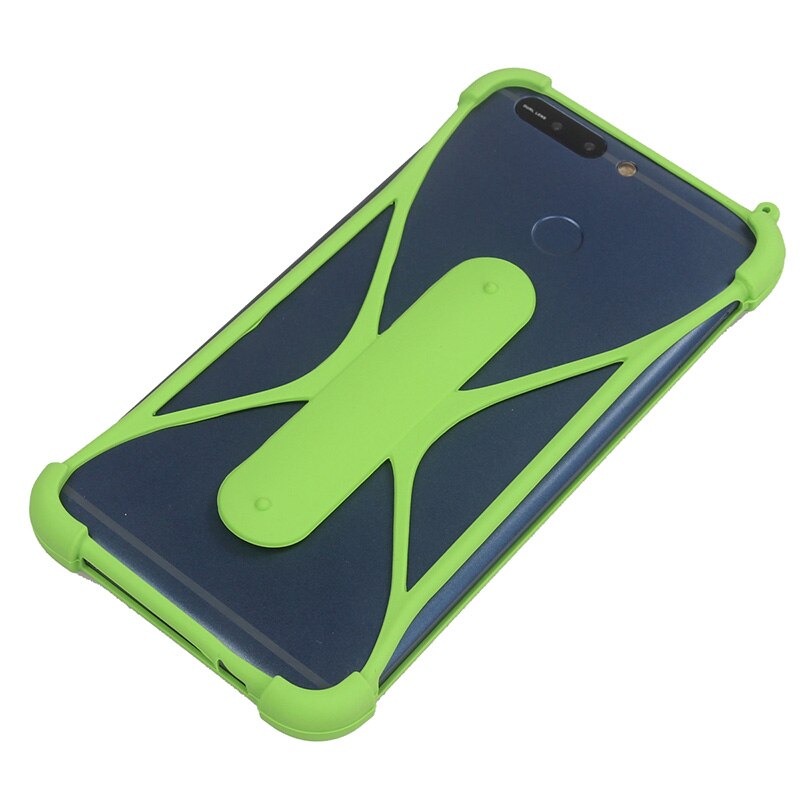 Voor Unimax UMX U683CL 5 inch Case Cover Siliconen Universele Case Voor Unimax UMX U683CL Telefoon Case Zachte Elastische Cover: Groen