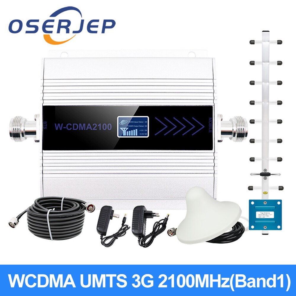 GSM 900MHz LTE 1800MHz UMTS 2100MHz Repeater Cellular Amplifier Mobile Network Booster 2G 3G 4G Booster+Ceiling/Yagi Antenna Kit: black