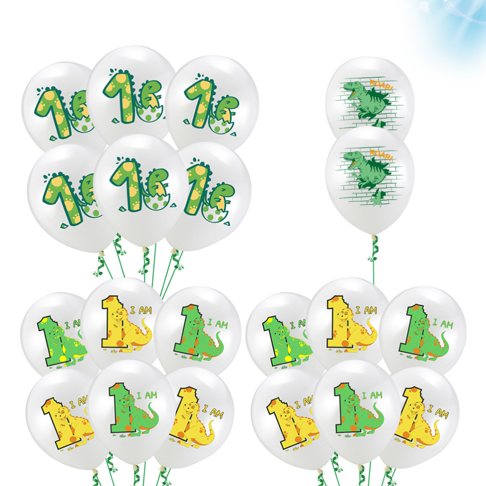 20Ps Mooie Dinosaurus Patroon Latex Ballonnen Afdrukken Ballonnen Ornamenten Set Verjaardagsfeestje Levert Layout Decoratio