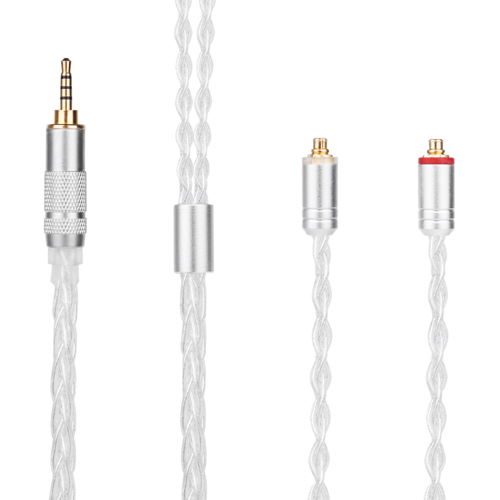 Ak yinyoo 8- adriges, versilbertes kopfhörerkabel ( 3.5/2.5/4.4mm /2 -pin) für yinyoo bl -03 ccz kbear  ks1 ks2: Mmcx 2.5