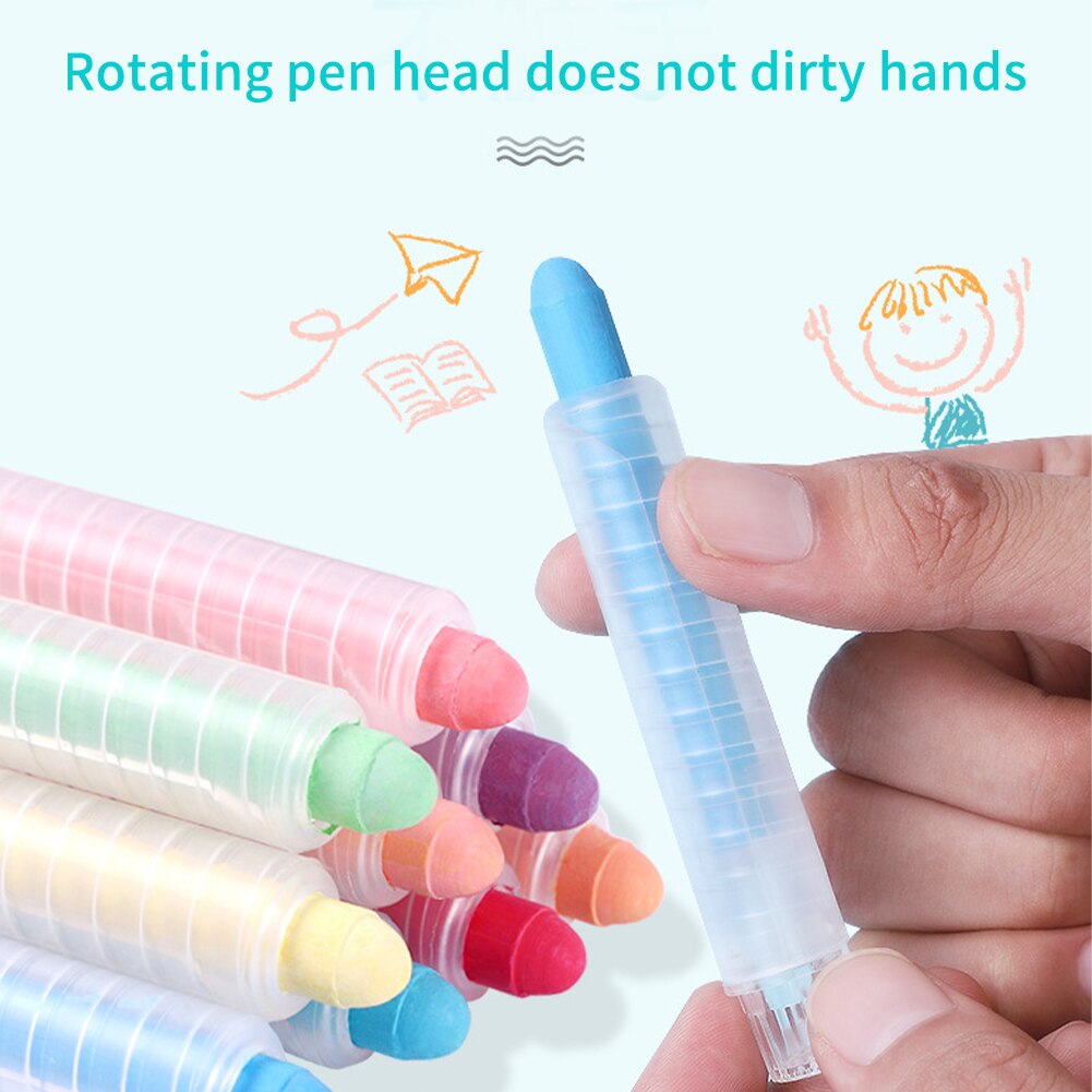 Drawing Writing Meeting Room Home Learning Manual Kids Teacher Playground School Stationery Office Dustless Chalk Non Toxic