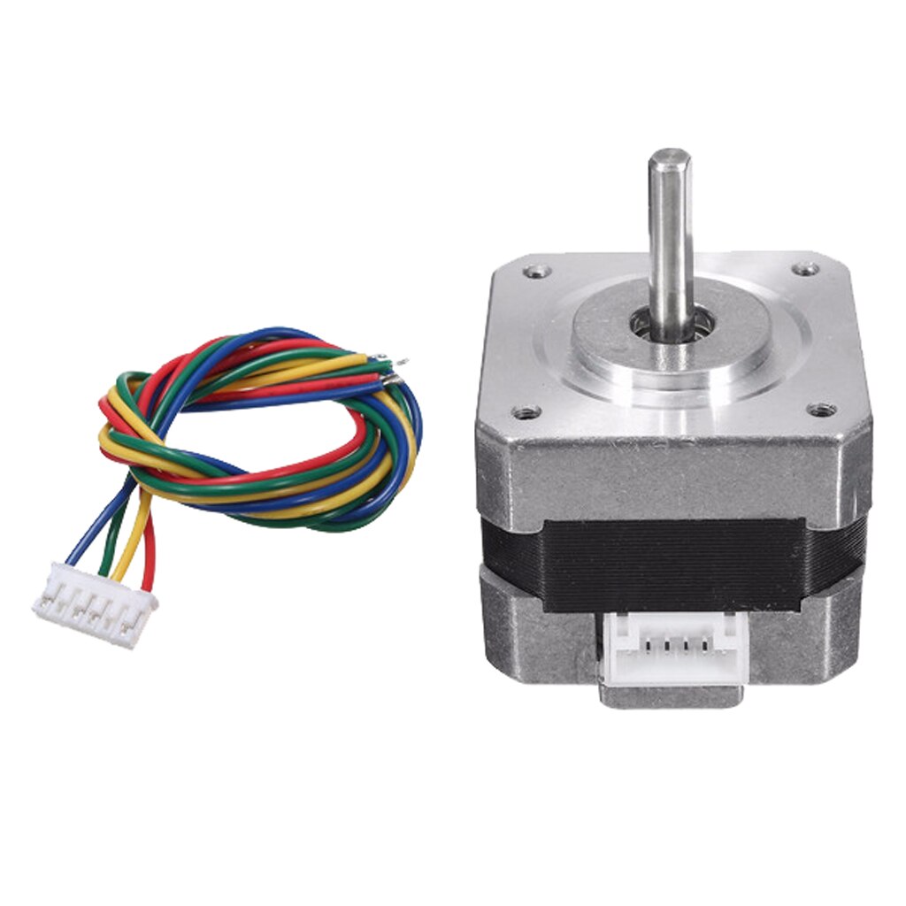 2- -vaiheinen askelmoottori nema 17, 12v 0.4a (28n. cm pitomomentti ) 4- johto 3d tulostimelle/cnc