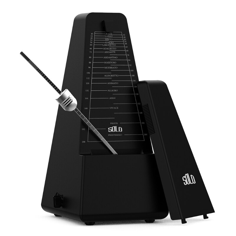 Metrónomo mecánico trapezoidal con temporizador preciso, para Piano, guitarra, tambor, violín, instrumentos musicales, 094C: BK