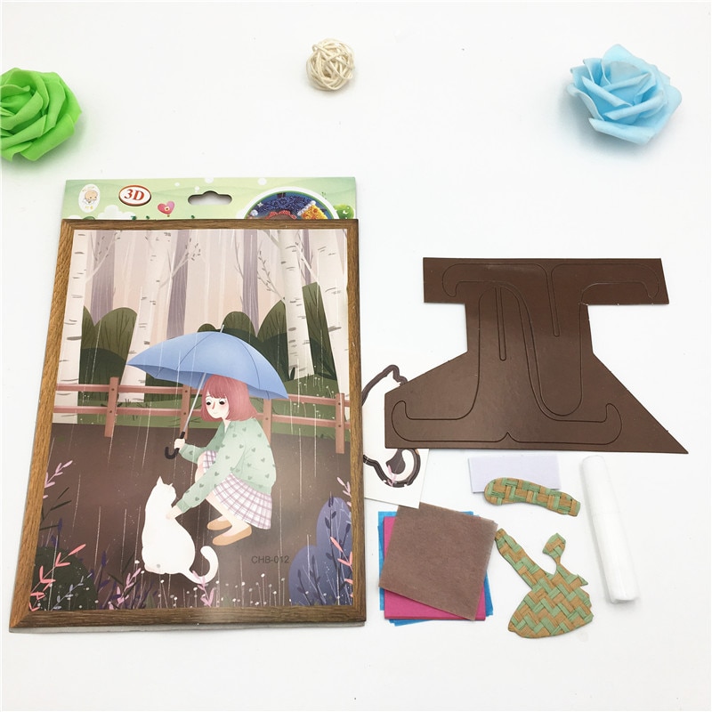 Happyxuan 6 Designs DIY Paper Arts and Crafts Kits Children Creativity Handicrafts Girls Kindergarten Education Toys 5-10 years